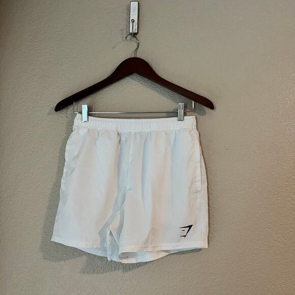 Gymshark Shorts Women’s Long Length Athletic Drawstring Logo Small - Picture 2 of 7